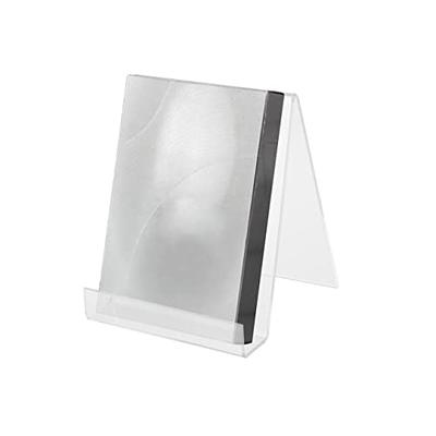  ZOEY Acrylic Book Stand with Ledge Black Display