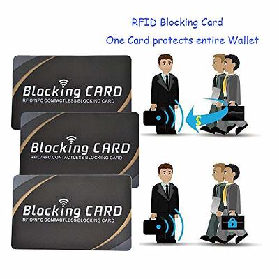 RFID Blocking Card, Fuss-Free Protection Entire Wallet & Purse Shield,  Contactless NFC Bank Debit Credit Card Protector Blocker (Gold) 