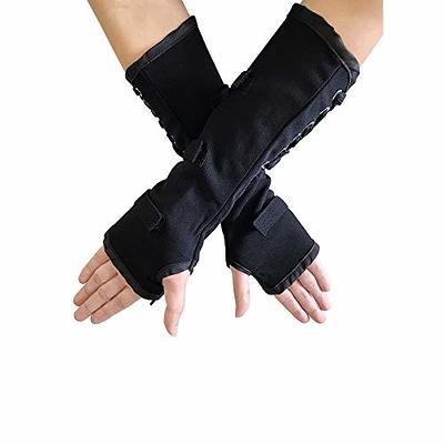  FashPalace MJ Michael Fingerless Glove Classic BAD Jam Punk  Armbrace Cotton Bracer Bandages Buckles Glove Black : Clothing, Shoes 