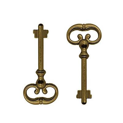 Brass Round Roll Top Desk Lock & Skeleton Keys