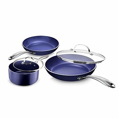 Carote 5 Piece Nonstick Cookware Sets, Granite Non Stick Pots and Pans Set  with Removable Handle