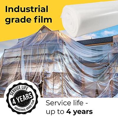 6' x 50' Clear Construction Plastic Sheeting, 4 mil or 6 mil LDPE Film  Rolls, 300 sq. ft. Area buy in stock in U.S. in IDL Packaging