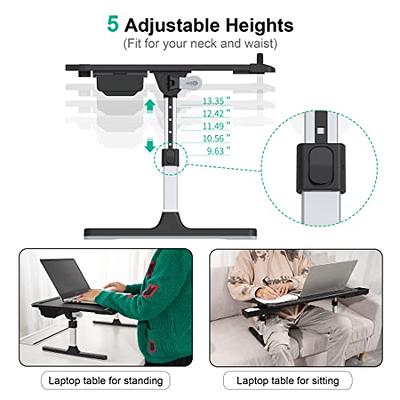 Husband Pillow - Bed Tray Desk, Adjustable Hard Wood PVC Desktop Lap Desk, Portable Laptop Table Stand Foldable Laptop Tray for Sofa Couch Floor