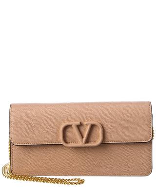 Valentino VSLING Grainy Leather Wallet On Chain - Yahoo Shopping