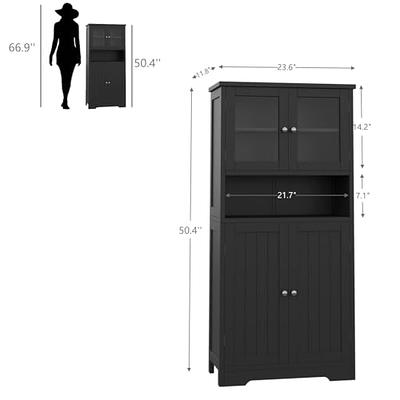 Irontar Bathroom Cabinet, Freestanding Bathroom Storage Cabinet with Drawer  and Adjustable Shelf, Kitchen Cupboard, Floor Cabinet for Bathroom, Home