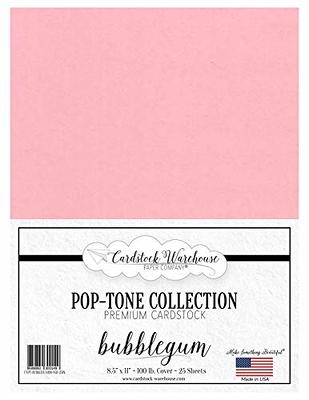  Cardstock Warehouse Pop Tone Bubblegum Pink Matte Premium  Cardstock Paper - 8.5 x 11 - 65 Lb. /175 Gsm - 50 Sheets : Arts, Crafts &  Sewing