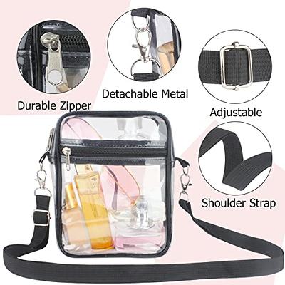 YueBags Clear Purse Stadium Approved for Women,Small Clear Bag Crossbody,Clear Clutch Handbag for Concert,Gameday