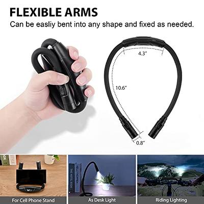 Led-neck Reading Lamp, Book Light For Reading In Bed, 3 Colors, 6  Brightness Levels, Flexible Arms, Rechargeable, Durable, Perfect For Reading,  Knitti