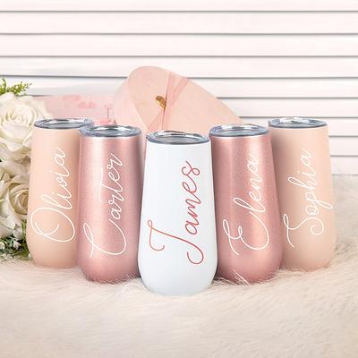 Champagne Flutes, Bridesmaid Tumbler, Custom Tumbler, Bridesmaid Gift Wine  Tumbler, Personalized Tumbler, Bridesmaid Proposal - Yahoo Shopping