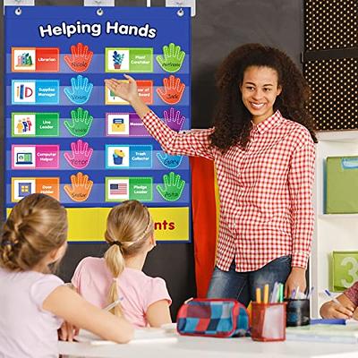 Helping Hands Pocket Chart, Classroom Jobs and Management Pocket Chart,  Classroom Organization, Teacher Accessories, Great for Classroom  Homeschool.