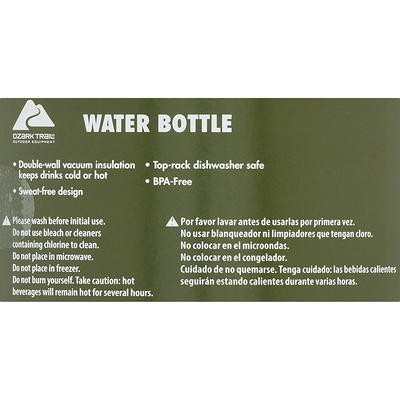 Ozark Trail Double Wall Stainless Steel Water Bottle - 64 oz