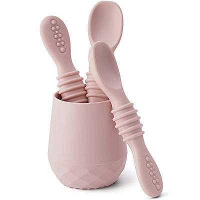 WeeSprout Silicone Baby Spoons - First Stage Feeding Spoons for Infants, Soft-Tip Easy on Gums, Bendable Design Encourages Self-Feeding, Ultra-Durable