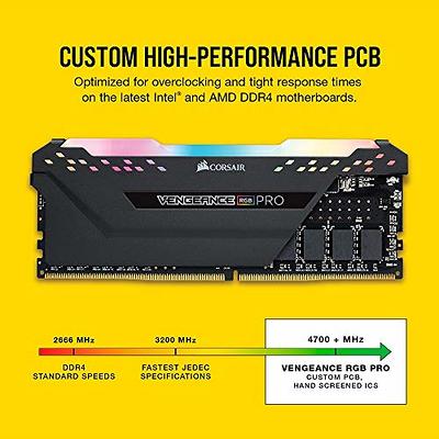 Corsair Vengeance RGB Pro 128GB (4x32GB) DDR4 3200 (PC4-25600) C16 Desktop  memory – Black