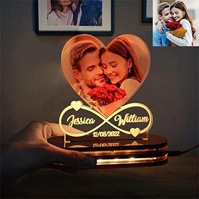 Personalized Photo Infinity Heart Night Light with Base Custom Name Date  Acrylic Lamp Romantic Valentine's Day Anniversary Decor Gift for Couple  Newlywed (7 Color Infinity Heart Couple Acrylic Light) - Yahoo Shopping