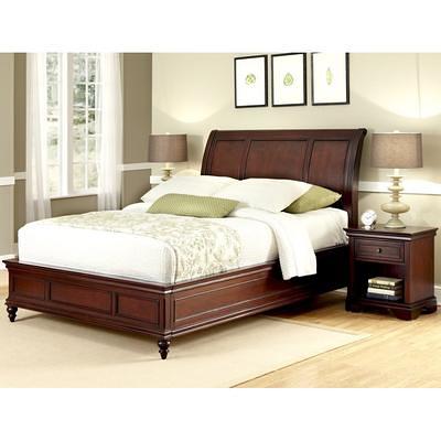 Classic Contemporary California King Size Bed Louis Phillipe Solidwood 1pc Bed Bedroom Sleigh Bed - Grey