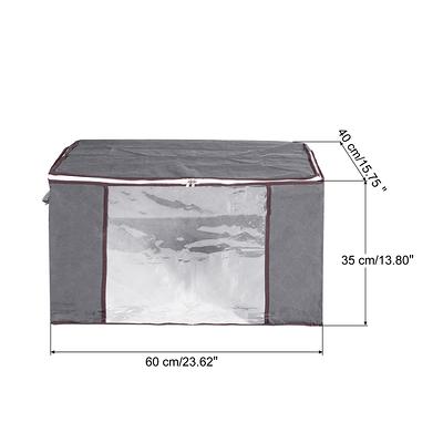 Clothes Storage Bag 3pcs, Foldable Storage Bins for Clothes, Comforters Storage  Bags with Reinforced Handle, Sturdy Zipper, Closet Organizer with Clear  Window-Sky Blue 