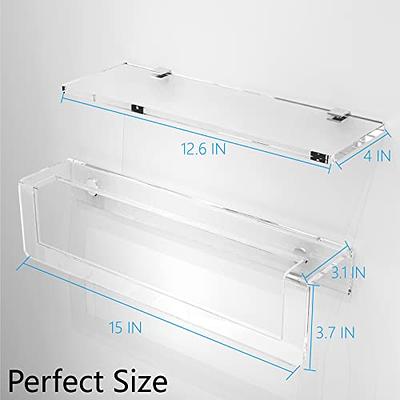  Clear Towel Racks Bathroom Wall Shelf,Acrylic Bathroom