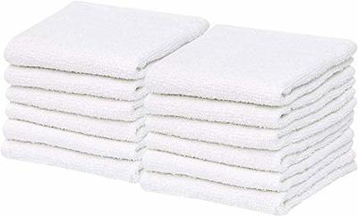GOLD TEXTILES Wash Cloths Kitchen Towels, Cotton Blend (12x12 Inches)  Commercial Grade Cleaning Cloths (12)