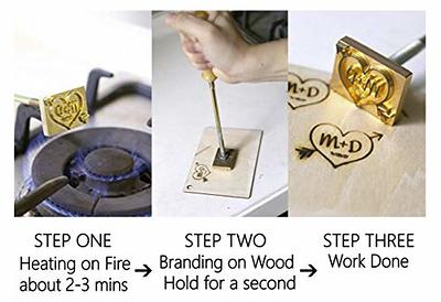 Custom Electric Branding Iron for Wood Customize Wood Stamp Logo for  Woodworker and Leather Craft Food Branding Iron (1x1)