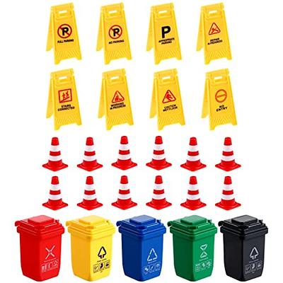 Toyvian 25Pcs Traffic Road Signs Playset Street Signs, Road Warning Signs  Traffic Lights Mini Traffic Cones Trash Cans Model Toys for Kids Playing -  Yahoo Shopping