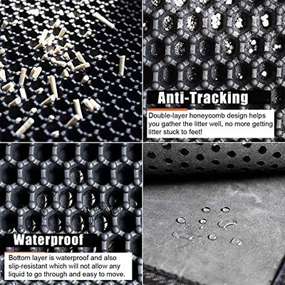 Cat Litter Mat Trapping for Litter Box, No-Toxic & Super Size, Urine &  Waterproof, Honeycomb Double Layer Anti Tracking Kitty Mats, No Phthalate