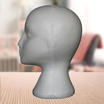 2pcs Froth Female Mannequin Head Wigs Glasses Cap Display Holder