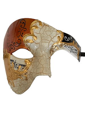 Luxury Mask Vintage Phantom of The Opera Mask Venetian Half Face Mask Costume Party, Masquerade Ball Carnival Mardi Gras