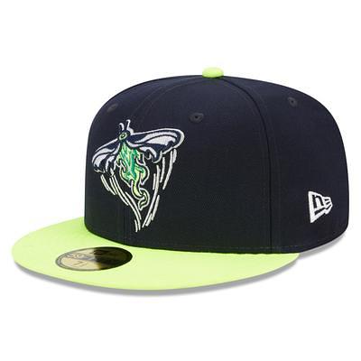 Men's Pensacola Blue Wahoos New Era Pink/Navy Marvel x Minor League 59FIFTY  Fitted Hat