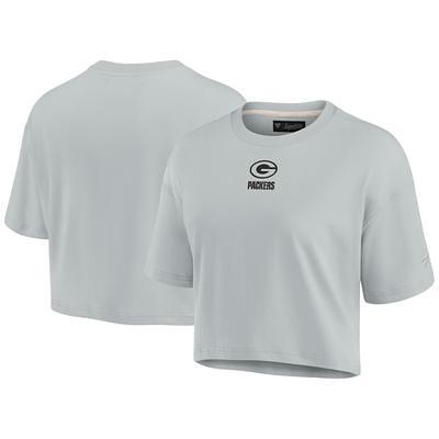 Women's Fanatics Signature Black Philadelphia 76ers Super Soft Boxy Cropped T-Shirt