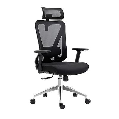 Techni Mobili  High Back Executive Mesh Office Chair with Arms, Lumbar  Support and Chrome Base