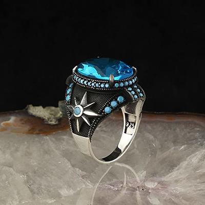 Mens Handmade Ring, Turkish Handmade Silver Men Ring, Ottoman Mens Ring,  Ruby Cubic Zircon Stone, Gift for Him, 925k Sterling Silver Ring - Etsy