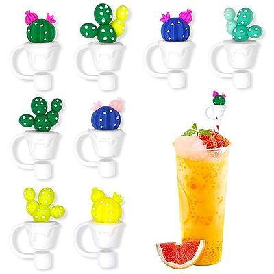 Kleeblatt Halloween Straw Covers Cap, 8pcs Cute Silicone Straws