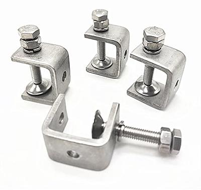 0-25Mm Mini Stainless Steel C Clamps for Mounting, 4Pcs Heavy Duty