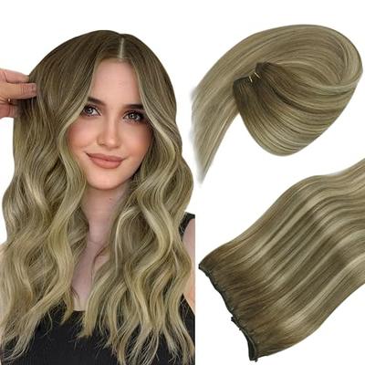 Highlights #4/27 Micro Ring Human Hair Extensions Beaded Hair, 24 / 50g / Brown