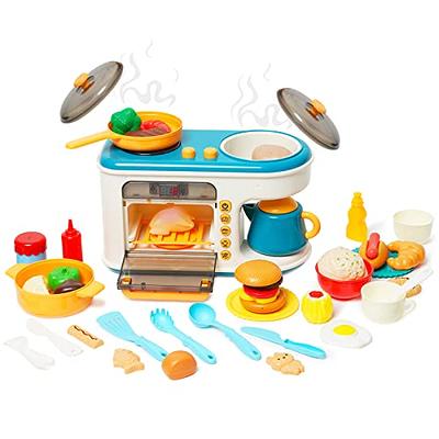 TaoHFE Kitchen Set for Kids Wooden Play Kitchen Toy Kitchen Sets for boys  Gift White Kitchen for Toddlers Kids Kitchen Playset Toys Kitchen Set for