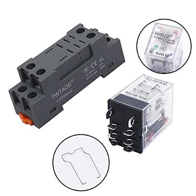 TWTADE/2PCS DC 24V Electromagnetic Power Coil Relay 10A 8 Pins 2DPT 2NO 2NC  with Indicator Light and Socket Base -YJ2N-LY - Yahoo Shopping