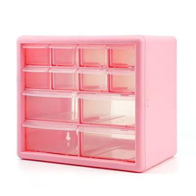  6 Pcs Mini Drawer Organizer Small Organizer with Drawers  Plastic Desktop Storage Box with 9 Drawers Desk Craft Organizer for Office  Home Room Jewelry Cosmetics Collection, Wall Mounted (Purple) : Office  Products