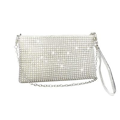 Small silver hot sale clutch purse