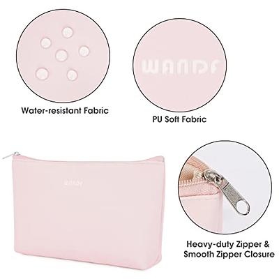 WANDF Cosmetic Bag for Women Makeup bag Organizer Mini Makeup Pouch for  Purse Water Resistant Girls Gift (L-Light Pink Flower) - Yahoo Shopping