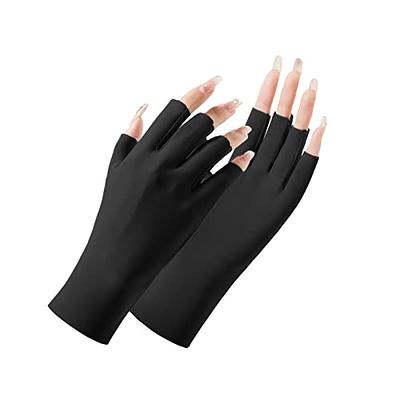 unisex Long Fingerless Sun Gloves UPF 50+ Beige / S