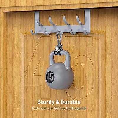 iHome Over The Door Hooks - Heavy Duty Over The Door Hanger with 9 Hooks, Stainless  Steel