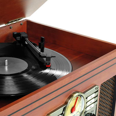 Victrola Retro Record Player with Bluetooth and 3-Speed Turntable in Blue  V50-200-BLU - The Home Depot