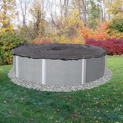 Blue Wave 24 ft. Round Black Rugged Mesh Above Ground Winter Pool Cover  BWC608 - The Home Depot