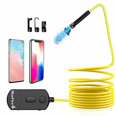 Wireless Endoscope, WiFi Borescope Inspection Camera 2.0 Megapixels HD  Waterproof Snake Camera Pipe Drain with 8 Adjustable Led for Android & iOS  Smartphone iPhone Samsung Tablet-16.4 ft (5M) 
