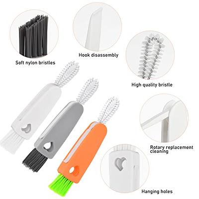 Plastic 3 in 1 Multifunctional Cleaning Brush Mini Glass Cover