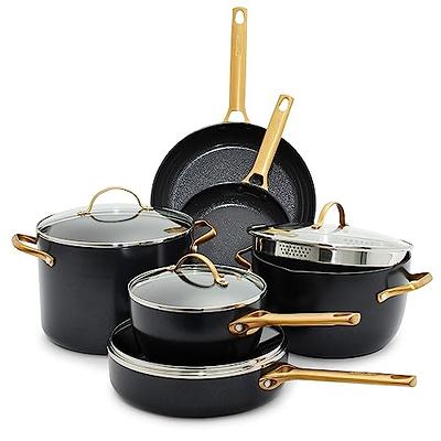 Black and Gold Nonstick Pots and Pans Set