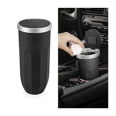 AUSZUOI Car Trash Can,Collapsible Portable Leather Auto Garbage Bag,Large Capacity Trashcan Storage Bag,Multipurpose Car Organizer Hanging Trash