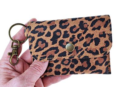 Leopard Keyring Pouch Tiny Fur Coin Purse Leopard Coin 