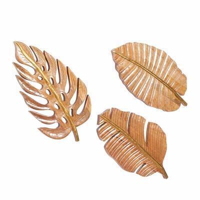 Litton Lane Wood Gold Carved Angel Wings Bird Wall Decor with Gold Accents  (Set of 2) 040965 - The Home Depot