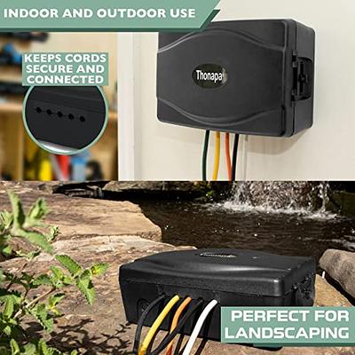 Iron Forge Cable Outdoor Extension Cord Cover 3 Pack - Black Weather Resistant Plug Connector Safety Seal for Outside, Black - 3 Pack